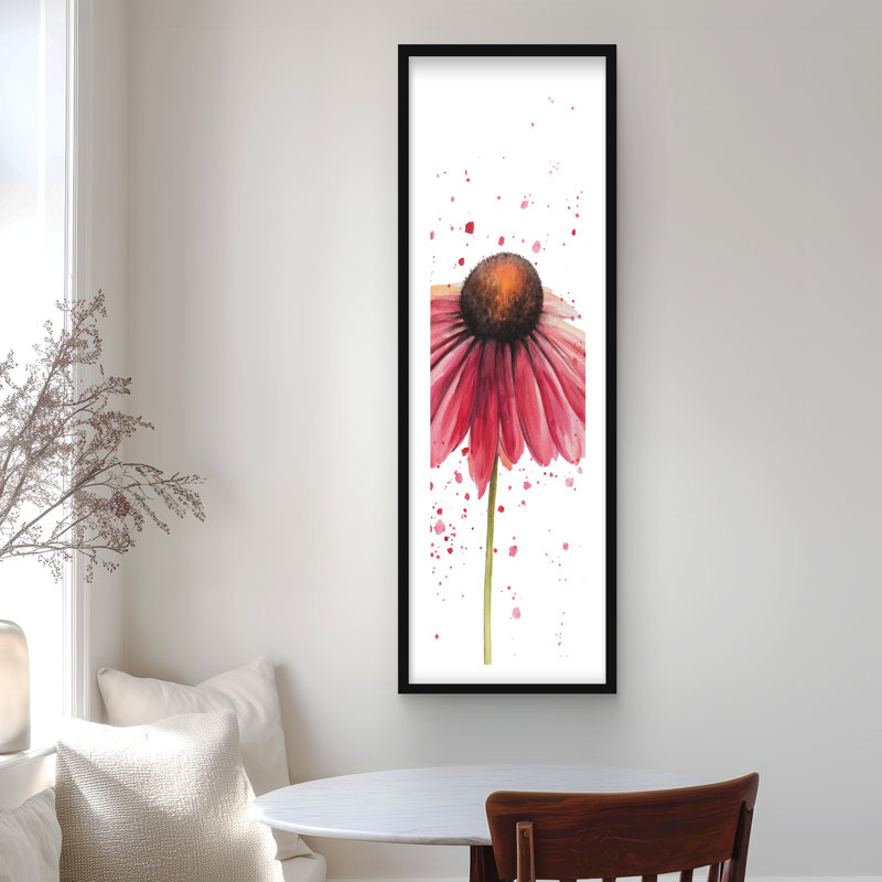Rose marguerite - reproduction encadrée romantique mate pour la décoration intérieure