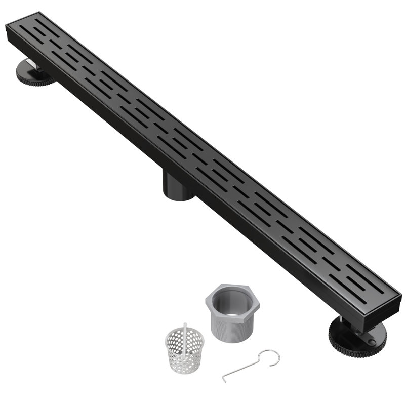 Drain de douche à grille 36 po avec crépine et crochet de levage 36 po - Drain en acier inoxydable moderne pour douches de salle de bain