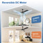 Ventilateur de plafond 42 po noyer moderne avec télécommande (sans lumière)-431219106-431219107-422312980