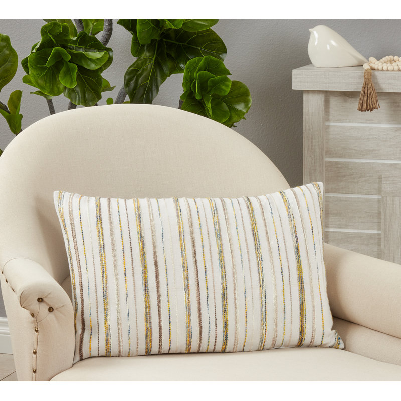 Laurentia Collection Striped Cotton Pillow Cover