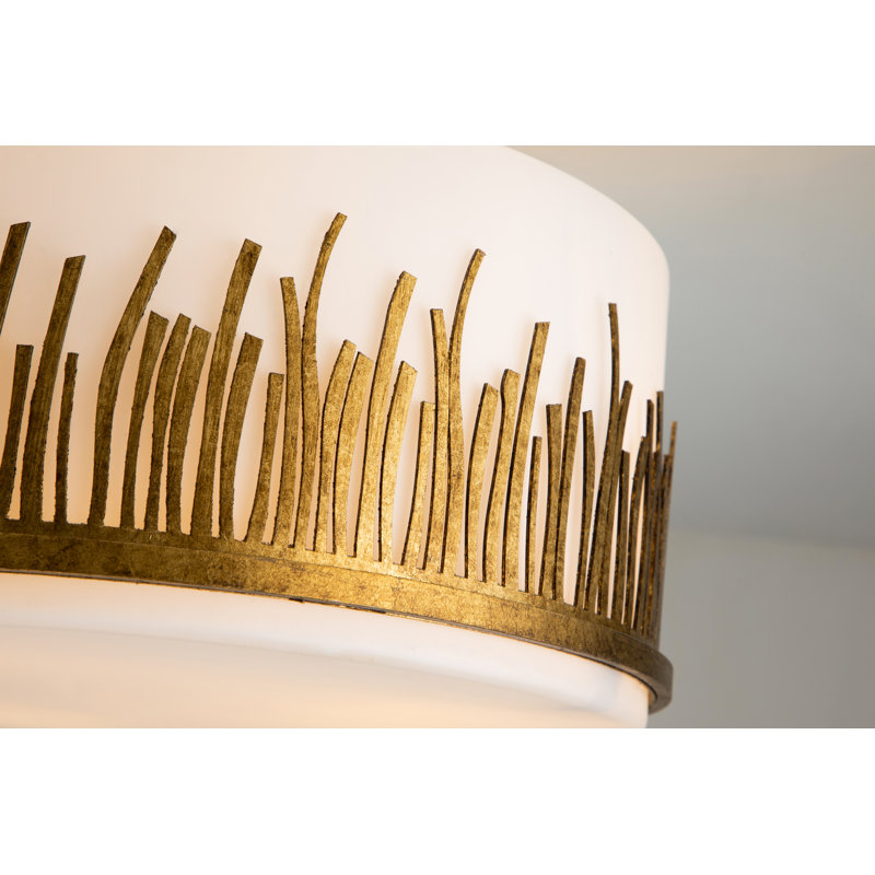 Rockingham Sawgrass Semi-Flush Light, Gold