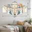 Ensemble de décorations murales spirituelles en métal Teal Dreamcatcher Vintage Whispers
