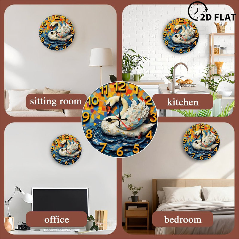 Horloge murale Swan