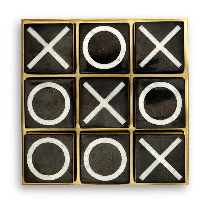 Deco Noir Tic-Tac-Toe Set