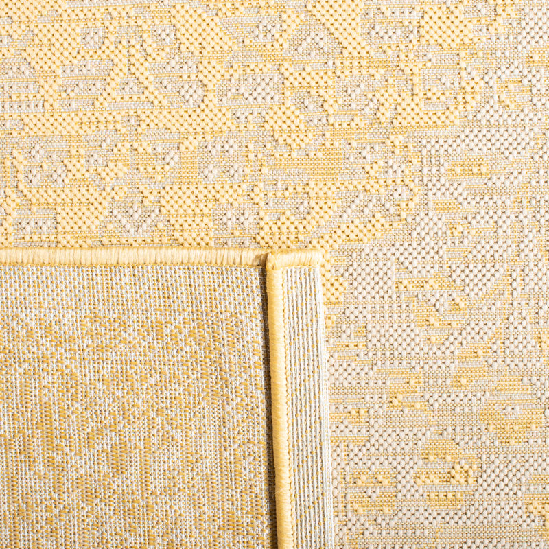 Soraya Beige/Gold Indoor / Outdoor Area Indoor/Outdoor Area Rug, Runner 2'3" x 8'