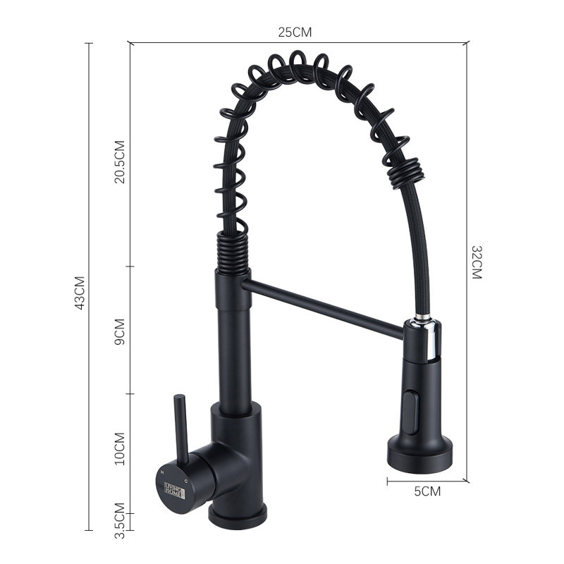 Belfry Kitchen Ailsa Kitchen Faucet Side Spray, Matte Black