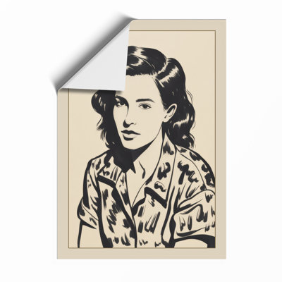 Portrait in Line Vintage - Framed Print