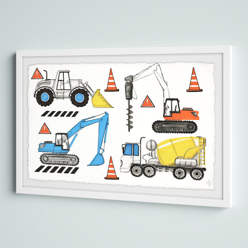 Staton «The Big Camions», reproduction encadrée, H 8 po x l 12 po x P 1,5 po