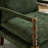 Chenille Accent Chair, Spindle Accent Chair with Covered Armrests, Farmhouse Accent Chair with Turned Wood（set of 2）-694356053