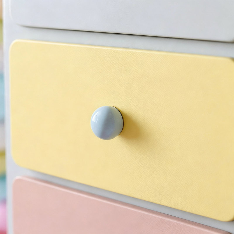 Armoire décorative à porte vitrée Dopamine, Yellow/Blue/Pink