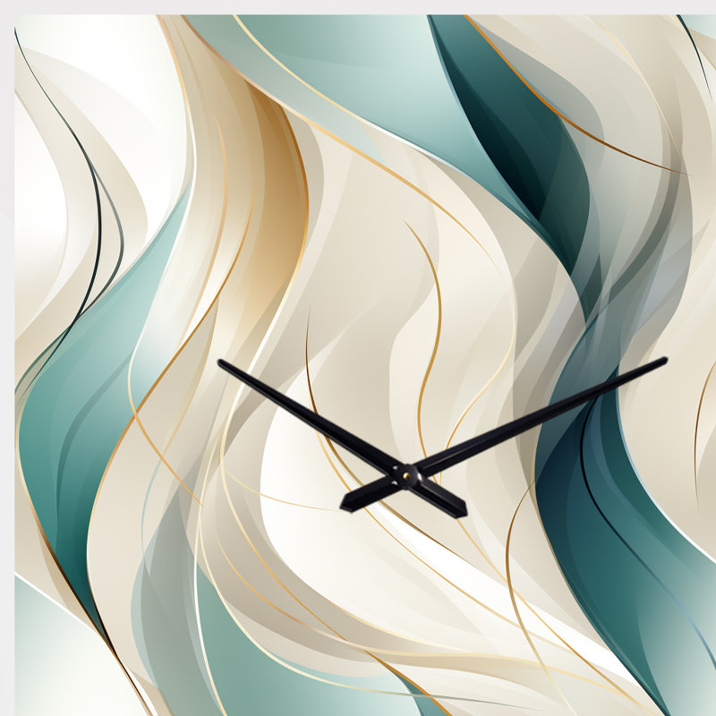 Subdued Elegance - Horloge murale abstraite de forme irrégulière, horloge murale moderne asymétrique, Grand