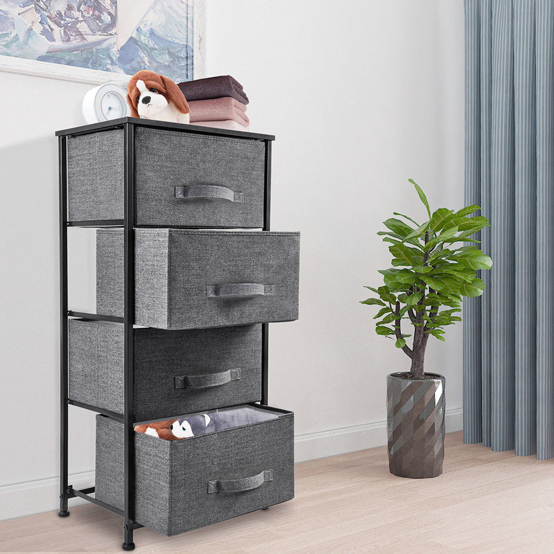 Commode de rangement 4 tiroirs Marcantel