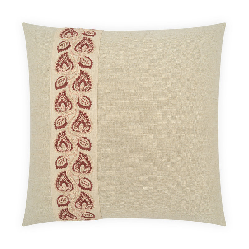 Coussin décoratif Estense, Tan/Navy, Square 24"