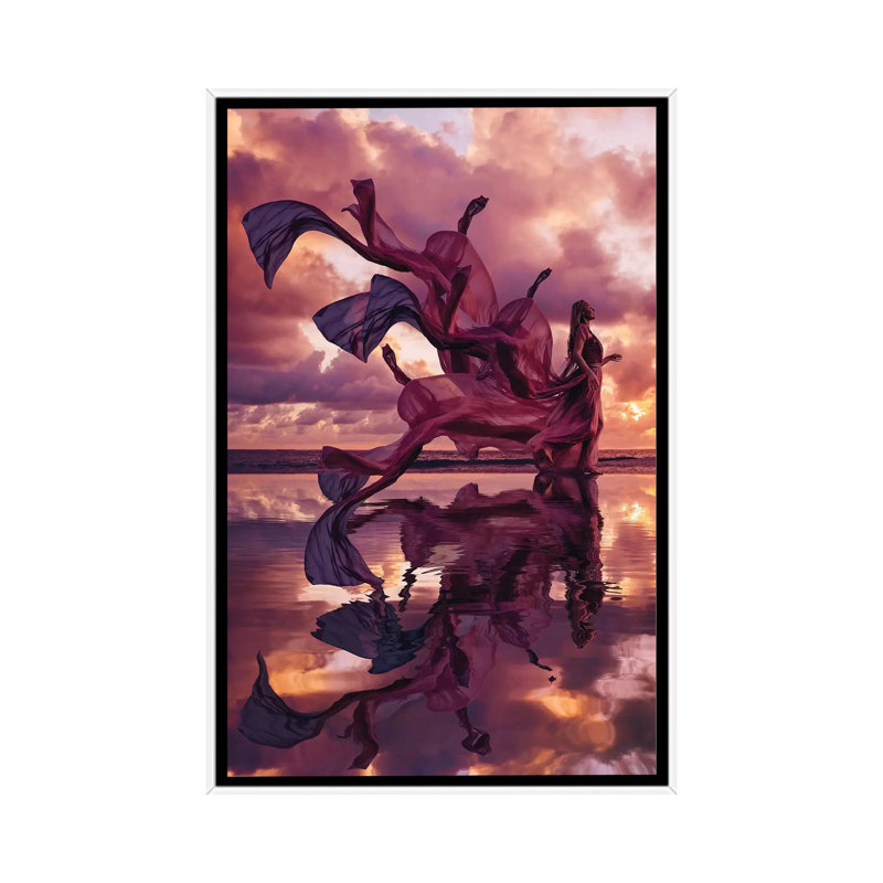 Impression d’art graphique, "Emperor Elemental" par Hobopeeba-impression, Toile blanche encadrée, Pas de tapis