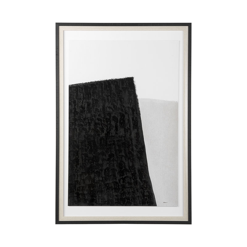 Reproduction d'art texturée encadrée à la main «Pages a a», Pages I