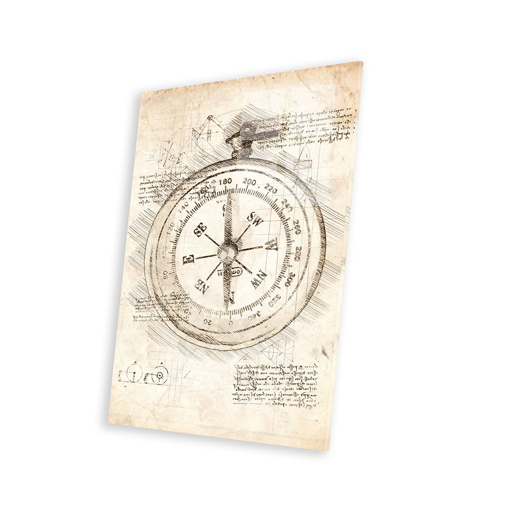 Williston Forge Compass Print On Acrylic Glass | Wayfair