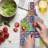 Ambesonne Science Tempered Glass Cutting Board Lower Case Blocks Multicolor