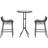 Outsunny 3 Piece Bar Height Outdoor Bistro Set For 2, Round Patio Pub Table 2 Bar Chairs With Comfortable Design & Strong Build