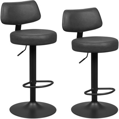 Upholstered Counter Stool with Metal Frame