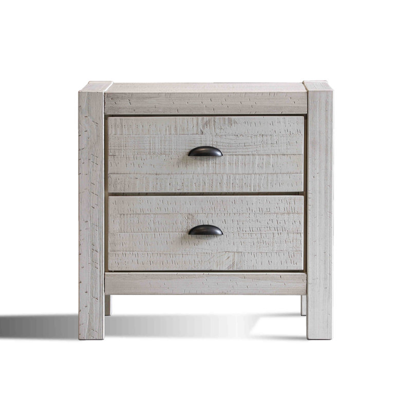 Montauk Bedroom Set, Rustic Walnut, Twin, 2 Pcs: Bed, Nightstand