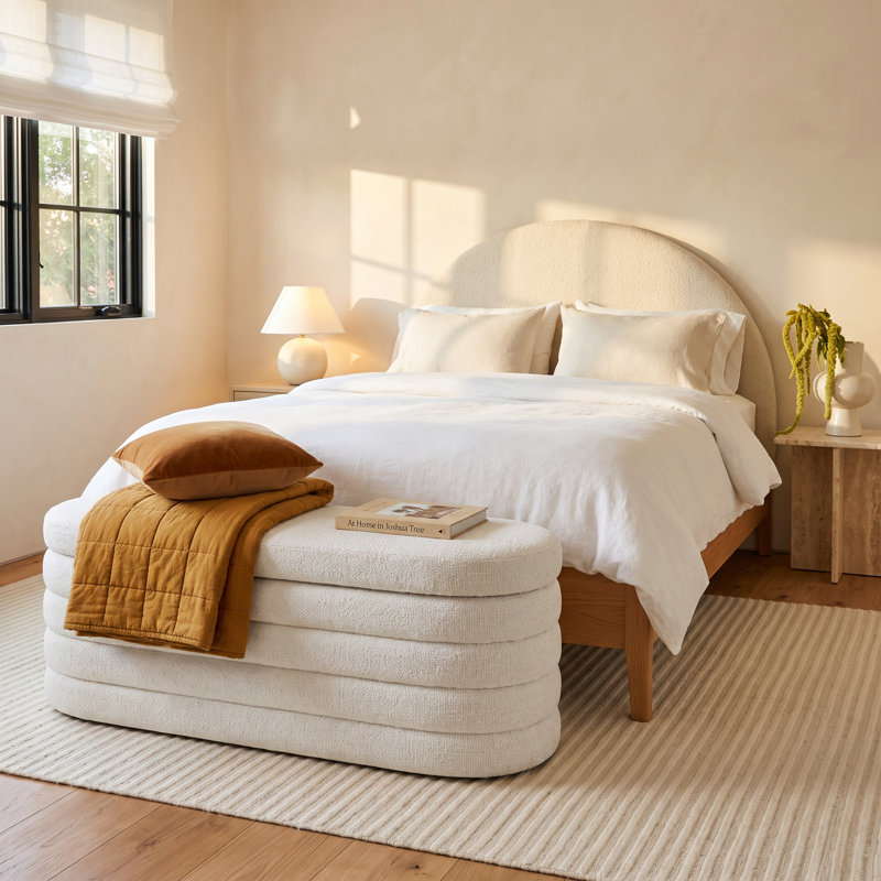 Neroli Polyester Upholstered Storage Bench