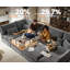 Canapé modulaire surdimensionné en chenille 6 places-934226320