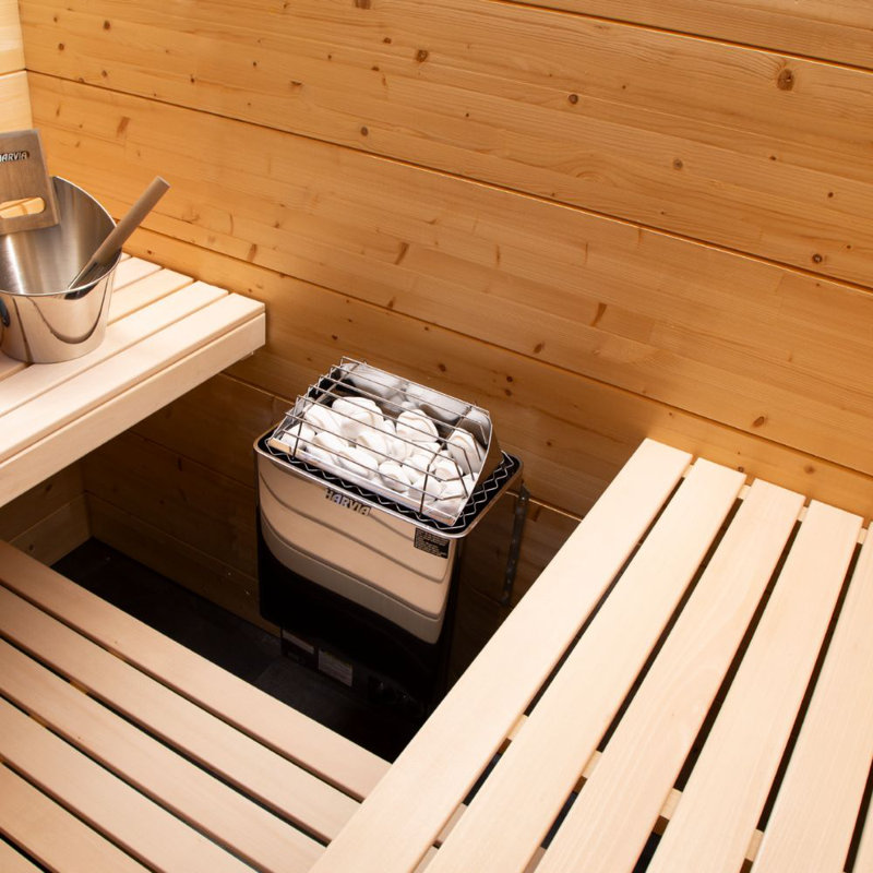 Réchauffeur de sauna 8 kW Harvia KIP80B, KIP Series, commandes intégrées (pierres de sauna incluses)