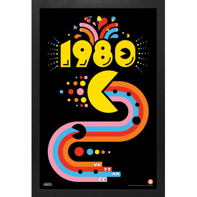 Pac-Man- 1980 Celebrate 11x17 Gel-Coat Framed Print