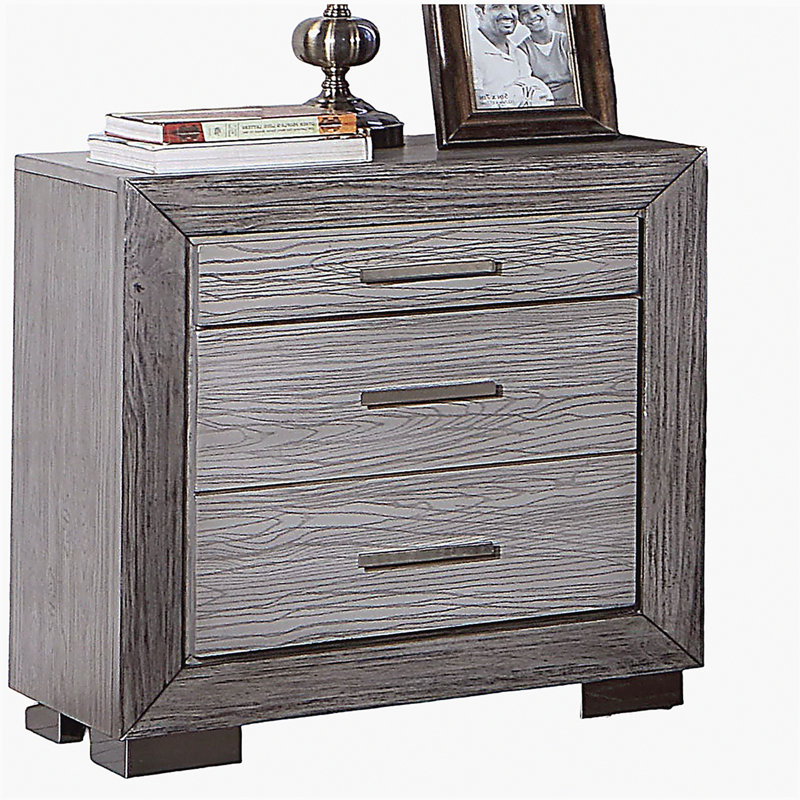Table de chevet grise 1pc