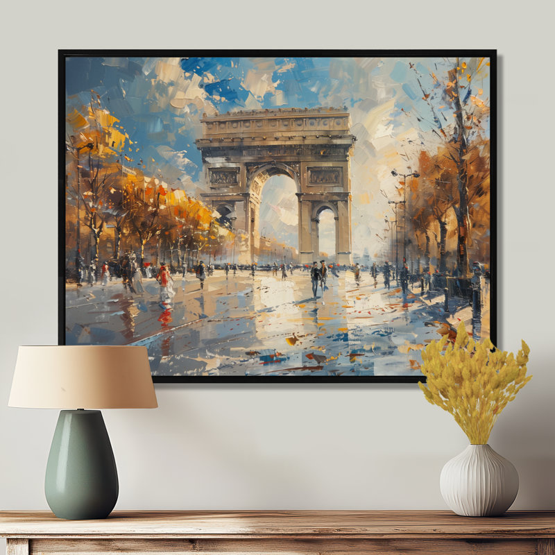 Lesage - City Paris, art mural, H 12 po x l 20 po, Cadre noir