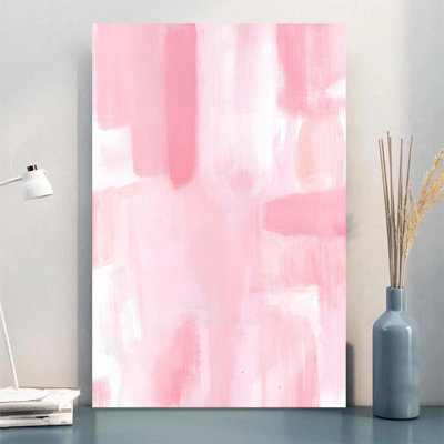 1Pc Canvas 24x36 inches Large Wall Art Abstract Pastel, Soft Brushstrokes, Modern Impressionism Framed Wall Decor for Home Decor & Room Decor Print for Home, Living Room, Bedroom