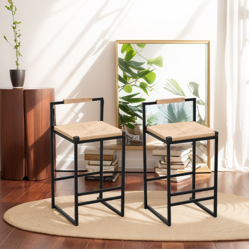 Upholstered Counter Stool, Creamy White