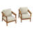 Acacia Wood Outdoor Armchair