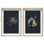 Midnight Flora Set Shadowbox Floral & Botanical Print by Oliver Gal, Black Frame, 10 x 15-259030577-259030587