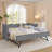 Linen Fabric Daybed with Trundle-656181213