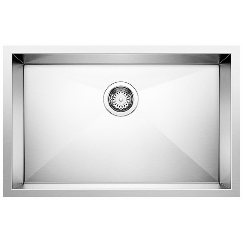 Évier de cuisine en acier inoxydable encastré à simple cuve 28 po Quatrus R0