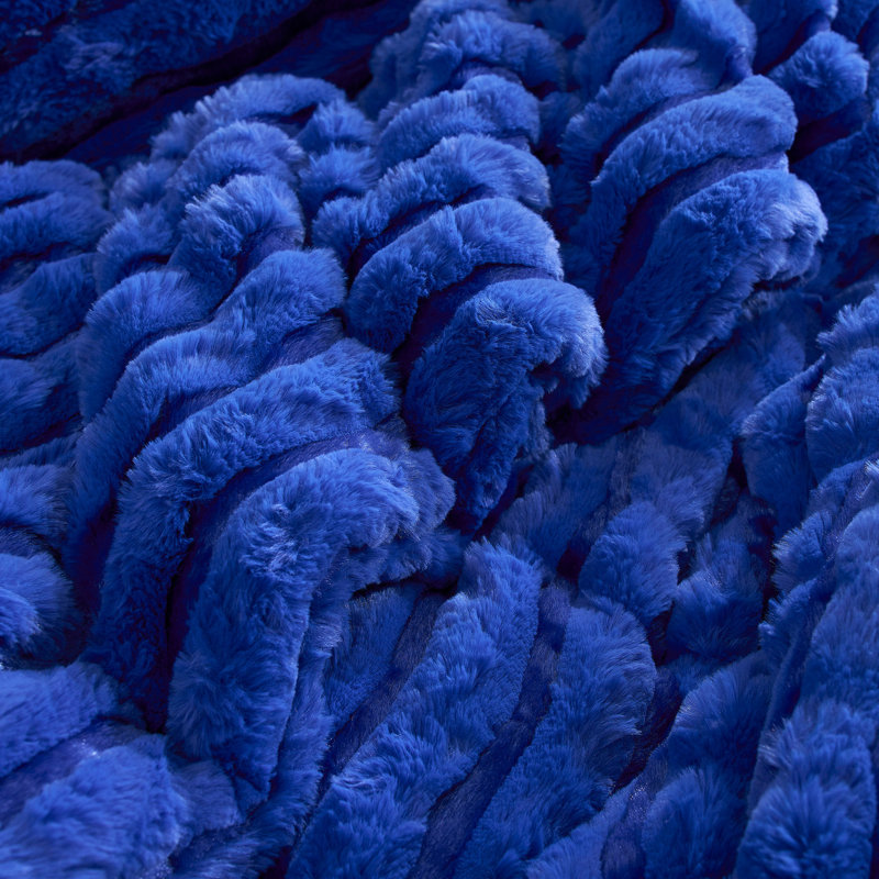 Roll Cakes Chunky Bunny - Coma Inducer Oversized Plush Comforter Set, Queen, Strong Blue