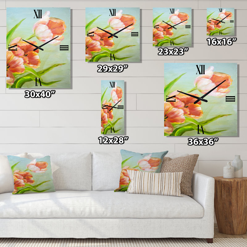 Horloge murale tulipes, Moyen
