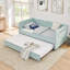Lit de jour convertible 3-en-1 polyvalent avec couchette coulissante et poches de rangement
