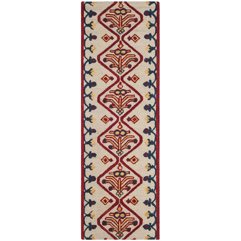 Vahakn Hand Tufted Wool Southwestern Rug, Runner 2'3" x 7'