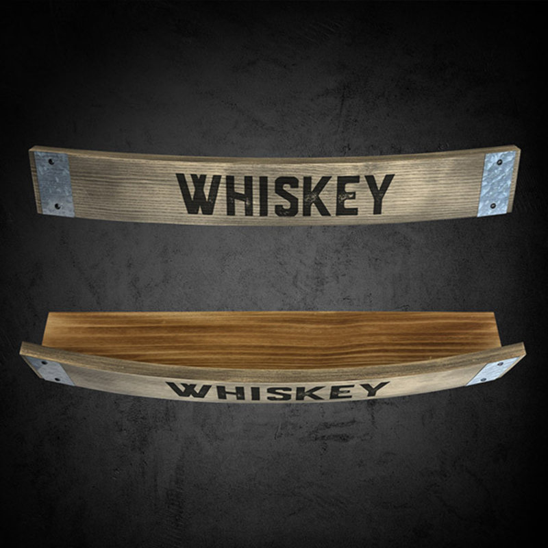 Tablette de baril de whisky - présentoir mural en bois de whisky, étagères de baril de chêne - cadeaux pour whisky