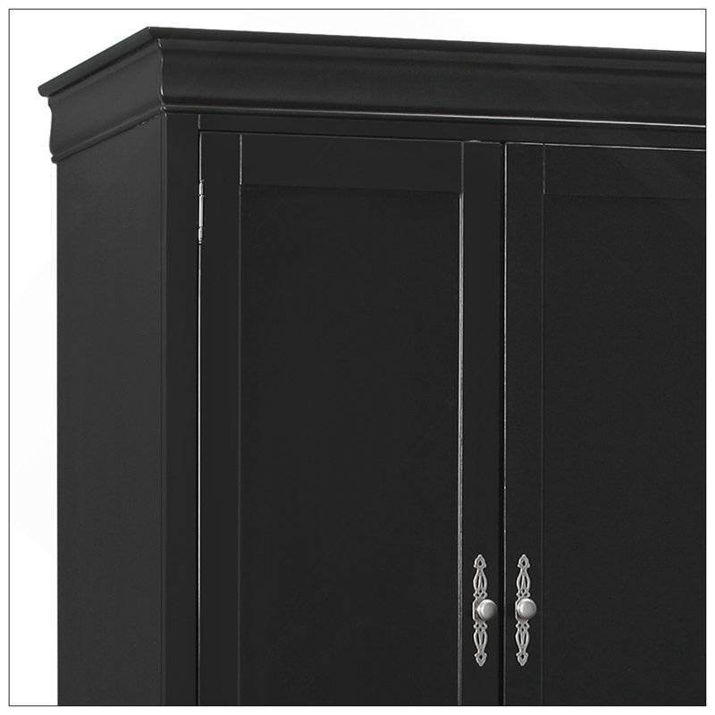 Armoire traditionnelle noire élégante