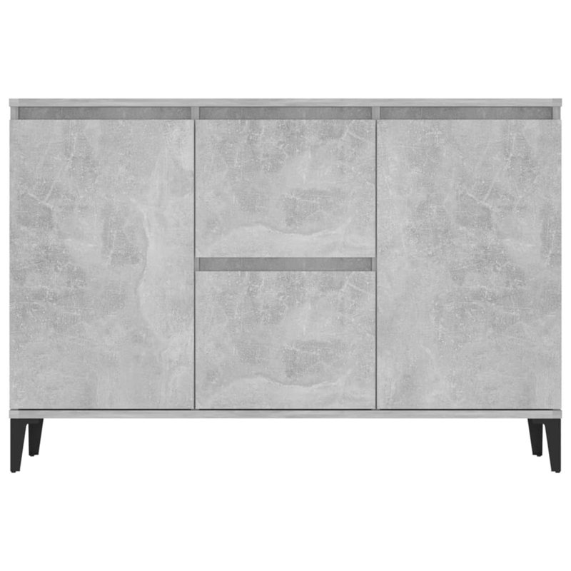 Wall Shelf 102x30x29 cm Engineered Wood, Concrete Grey