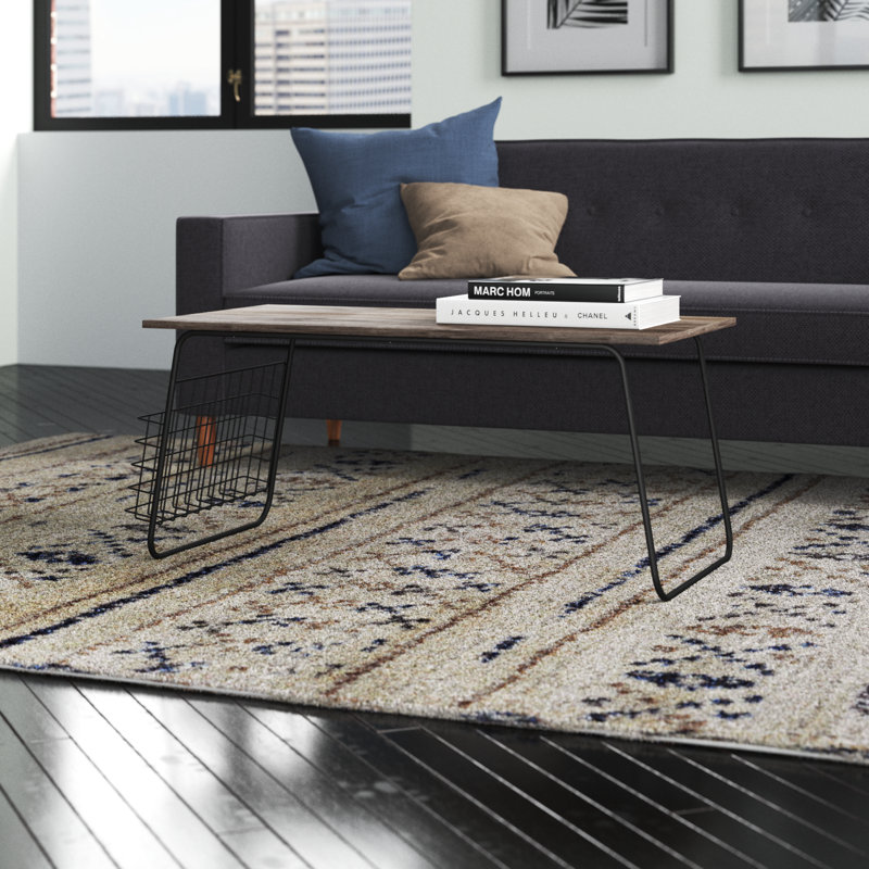 Dalston Coffee Table, Gray Wash, Black