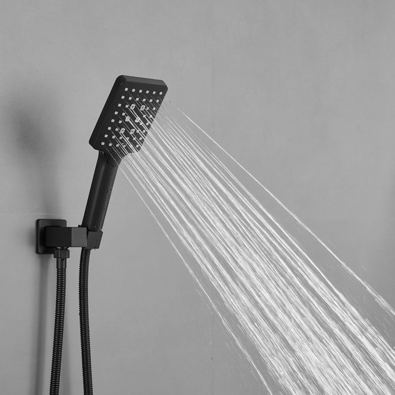 Système de douche mural avec douche à main Ensemble de robinet de douche complet à poignée simple Ensemble de robinet de douche en laiton avec valve à pression équilibrée