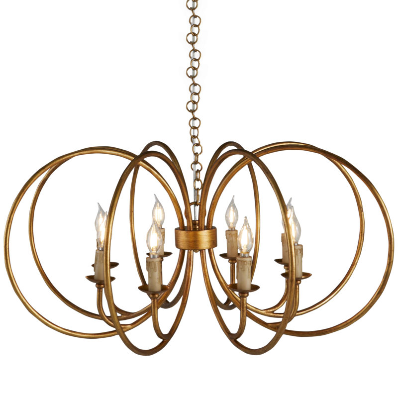 Lustre géométrique de style bougie à 8 lumières Alta