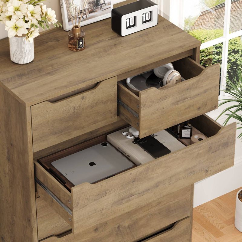 Commode 7 tiroirs, Naturel