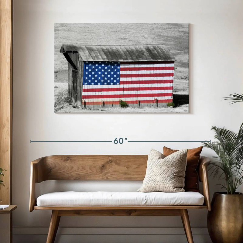 Borges American Flag Barn, 30" H x 45" W
