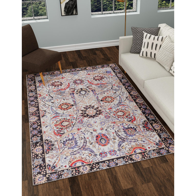 Bungalow Rose Ariel Timeless Rug, Rectangle 8 pi 4 po x 12 pi