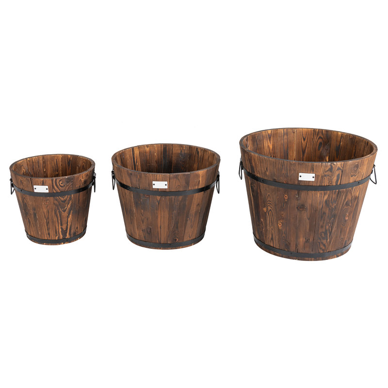 Adelgund Wood Pot Planter